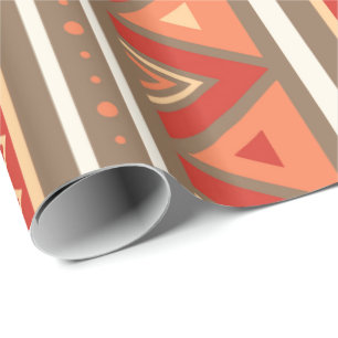 Papel De Regalo Geométrico al sudoeste, de color topo moderno y