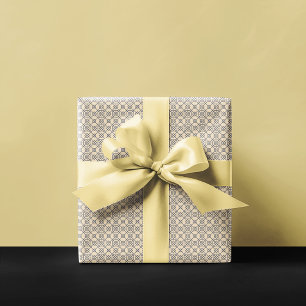 Papel De Regalo Geométrico árabe   Margen azul de la marina