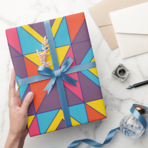 Papel De Regalo Geométrico de triángulo de diamante colorido