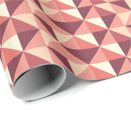 Papel De Regalo Geométrico de triángulo rosa púrpura rosa