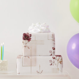 Papel De Regalo Geométrico floral elegante