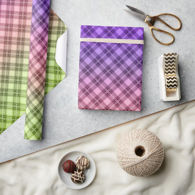 Papel De Regalo Geométrico, gradiente, Ombre (Artesanía)