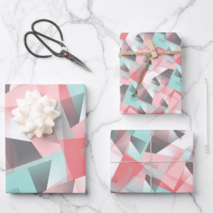 Papel de regalo geométrico moderno abstracto para 