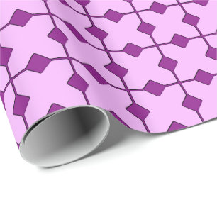 Papel De Regalo Geométrico moderno, diamantes - morado antimetista
