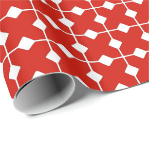 Papel De Regalo Geométrico moderno, diamantes - rojo oscuro
