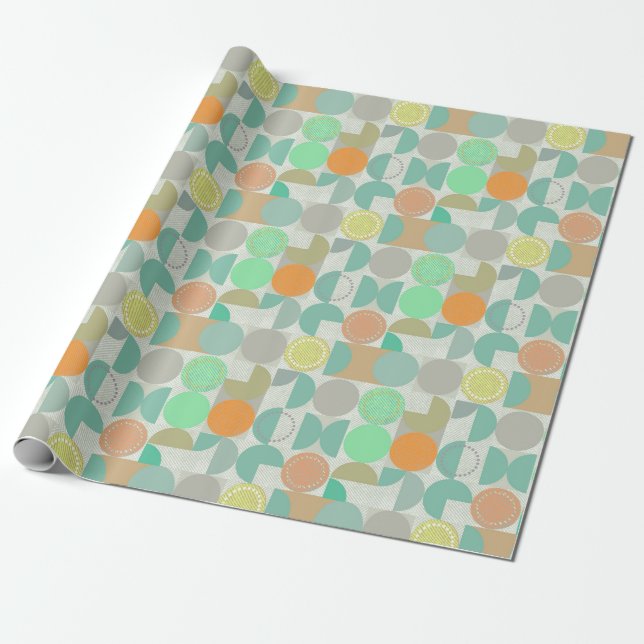 Papel De Regalo Geométrico moderno multicolor (Desenrollado)