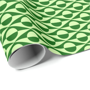 Papel De Regalo Geométrico moderno, pino y verde menta de los