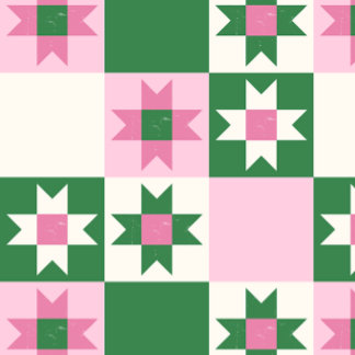 Papel de regalo geométrico moderno – Rosa y verde
