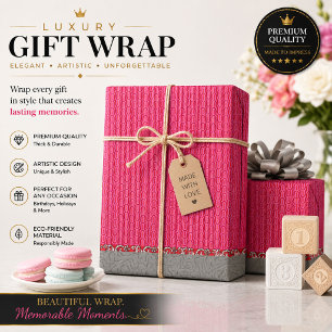 Papel de regalo geométrico rosa moderno