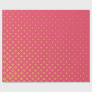 Papel de regalo geométrico rosa y amarillo