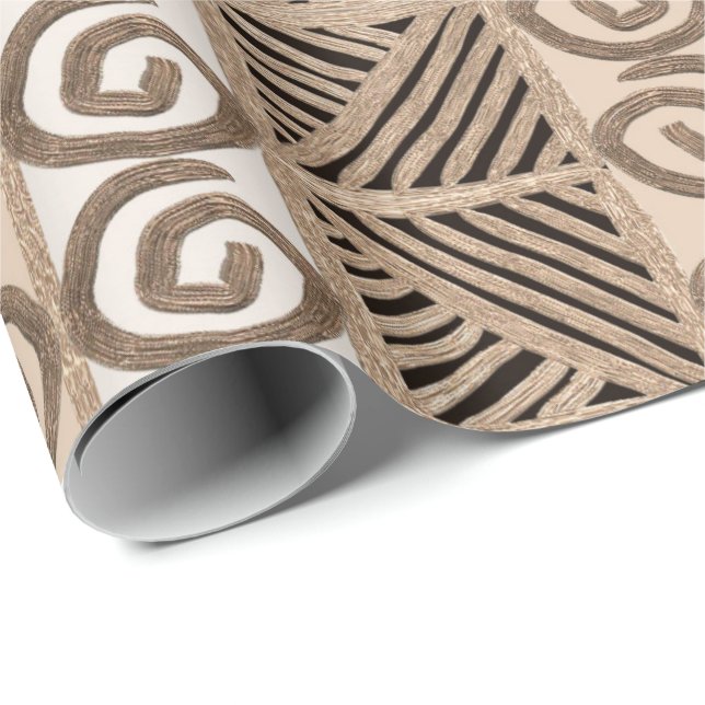 Papel De Regalo Geométrico tribal africano étnico (Esquina del rollo)