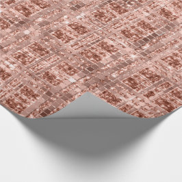 Papel De Regalo Geometry Spark Rosa Gold Grily Copper Glitt Bridal