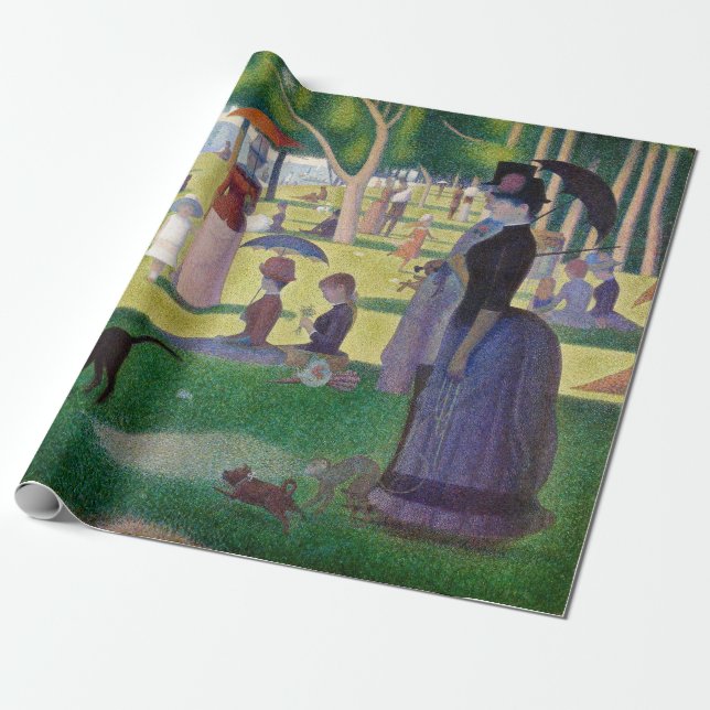 Papel De Regalo Georges Seurat - Domingo en La Grande Jatte (Desenrollado)