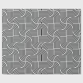 Papel De Regalo Geschenkpapier - schwarz-weiß Lienen