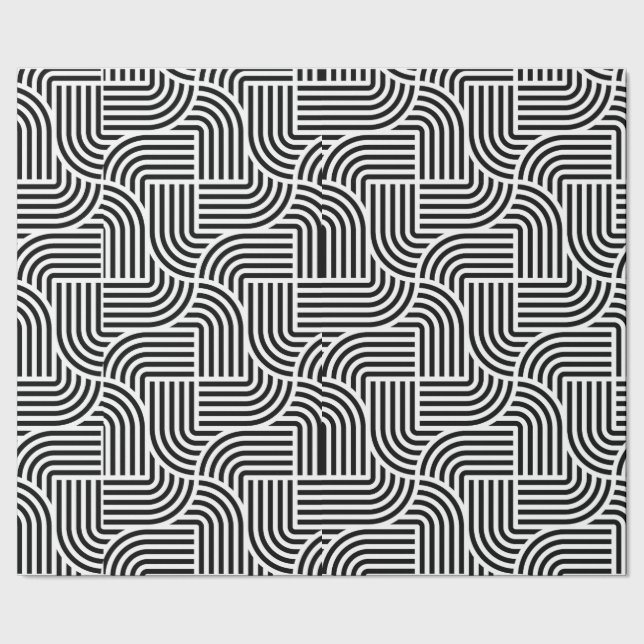 Papel De Regalo Geschenkpapier - schwarz-weiß Lienen (Costura)