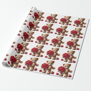 Papel De Regalo Gesto romántico de Teddy Bear