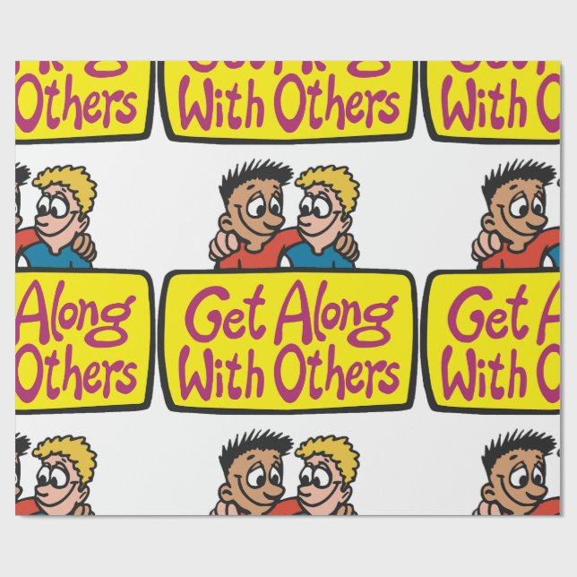 Papel De Regalo Get Along With Others Friends Kindness and Unity (Superficie plana)