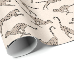 Papel De Regalo ghepardo leopardo calmante beige crema cálido neut