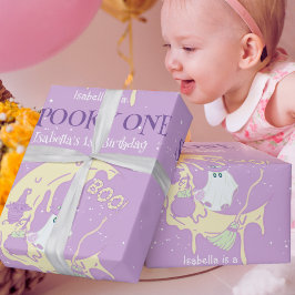 Papel De Regalo Ghost Moon Boo Temió Un Cumpleaños De Halloween