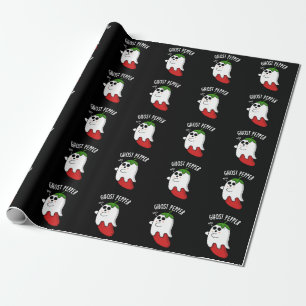 Papel De Regalo Ghost Pepper Funny Chili Pun Dark BG