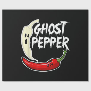 Papel De Regalo Ghost Pepper Funny Spicny Hot Halloween Ghost Pepp