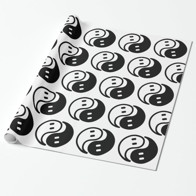 Papel De Regalo Ghost Yin Yang (Desenrollado)