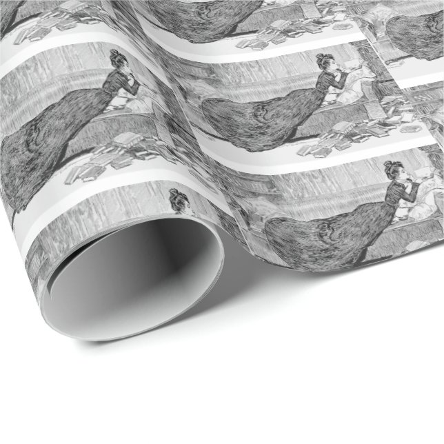 Papel De Regalo Gibson Chica leyendo un libro (Esquina del rollo)