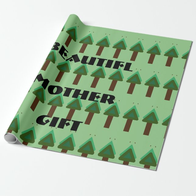 PAPEL DE REGALO GIFT _MOTHER_LETREE_GREEN_SAGE_BROWN_BLACK (Desenrollado)