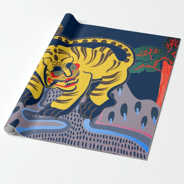 PAPEL DE REGALO GIFT WRAPPING TIGER CHINO  (Desenrollado)