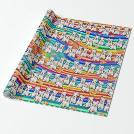 Papel De Regalo Giftwrap de arcoiris multipups
