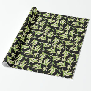 Papel De Regalo Giftwrap de estilo Art Nouveau, pimientos en negro