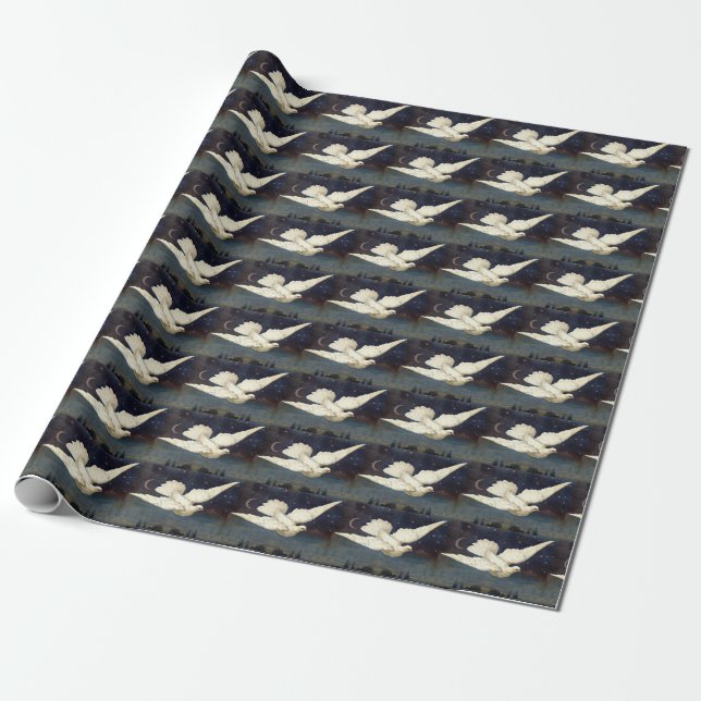 Papel De Regalo Giftwrap:  Paloma en la noche (Desenrollado)
