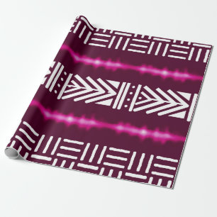 Papel De Regalo Giftwrap tribal de tela de barro geométrica africa