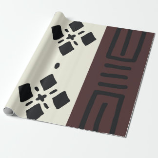 Papel De Regalo Giftwrap tribal de tela de barro geométrica africa