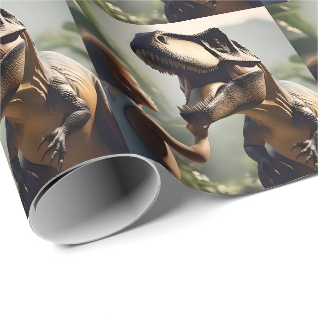 Papel De Regalo Gigante suave: El amigable T-Rex al que le encanta (Esquina del rollo)