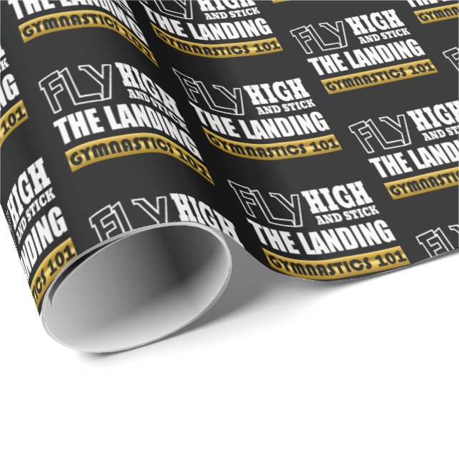 Papel De Regalo Gimnasia 101 Mosca de altura - Gimnasta Bar (Esquina del rollo)