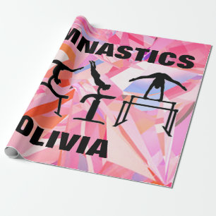 Papel De Regalo Gimnasia Abstracto Roto Impresión Grande