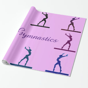 Papel De Regalo Gimnasia Balance Beam Light Purple