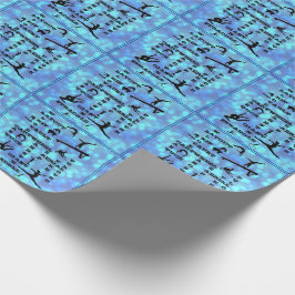 Papel De Regalo Gimnasia de palabras cruzadas Habilidades azul