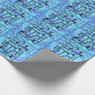 Papel De Regalo Gimnasia de palabras cruzadas Habilidades azul