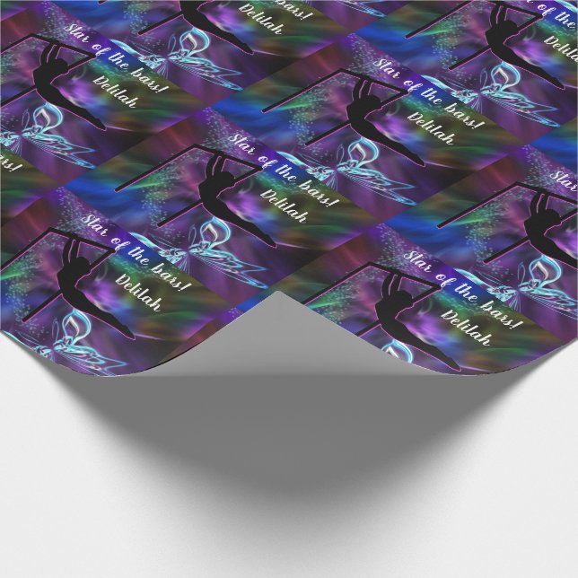 Papel De Regalo Gimnasia Estrella de mariposa de los bares persona (Esquina)