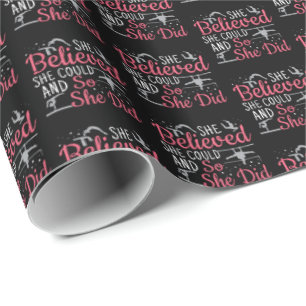 Papel De Regalo Gimnasia femenina - creía que podía