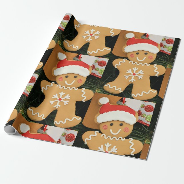 Papel De Regalo Ginger Bread Man (Desenrollado)