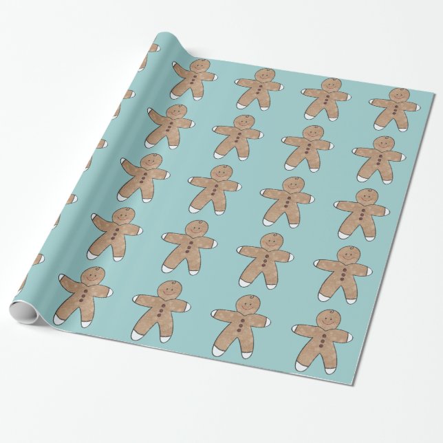 Papel De Regalo Gingerbread Cuties (Desenrollado)