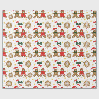 Papel De Regalo Gingerbread Friends Christmas Wrapping Paper