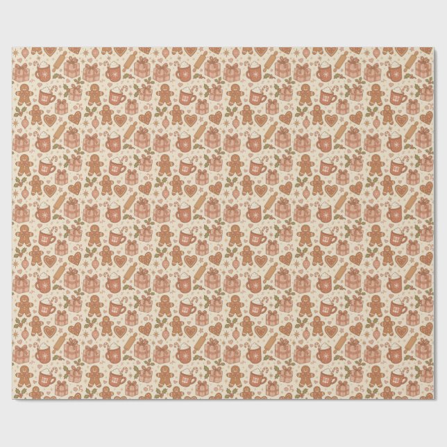 Papel De Regalo Gingerbread Joy (Superficie plana)