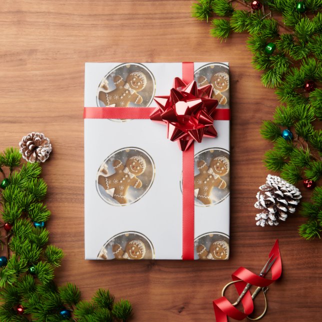Papel De Regalo Gingerbread Man Cookies Whimsical Christmas (Regalo de vacaciones)