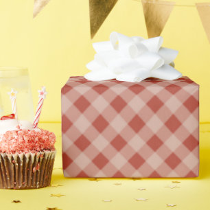 Papel De Regalo Gingham a cuadros clásico elegante en terracota