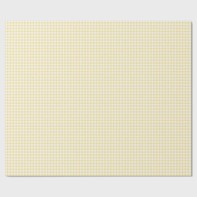 Papel De Regalo Gingham Amarillo (Superficie plana)