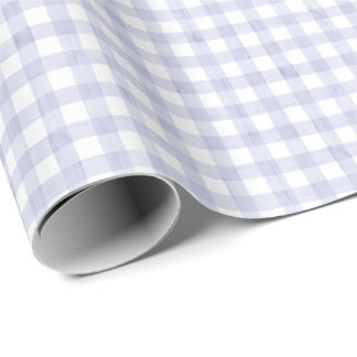 Papel De Regalo Gingham Azul Acuarela